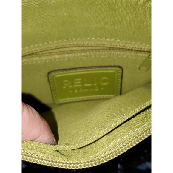 A Relic Crossbody Purse Olive Green Organizer Cottage Core Retro Adjustable - Picture 11 of 13